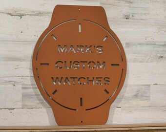 Letrero de acero personalizado con logotipo comercial - Decoración de oficina - Letrero de recepción