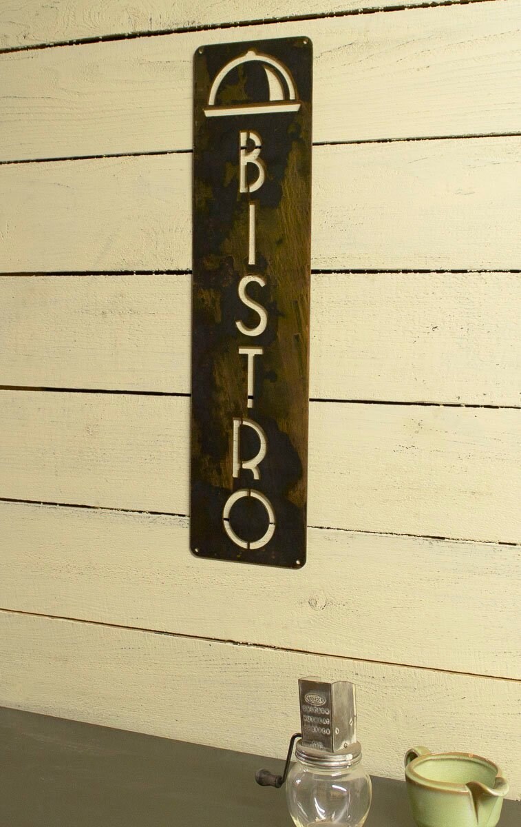 Bistro Vertical Sign Metal Sign Kitchen Decor Cooking Etsy