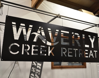 Letrero de acero con logotipo comercial personalizado - Decoración de oficina de metal