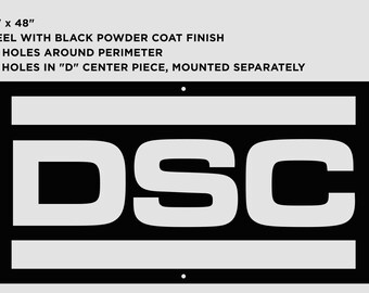 Letrero de acero con logotipo personalizado, DSC