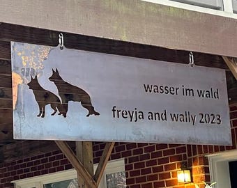 Letrero comercial personalizado, letrero de acero cortado con láser, letrero comercial exterior con logotipo, letrero de metal con recubrimiento en polvo, letrero para escaparate, logotipo comercial