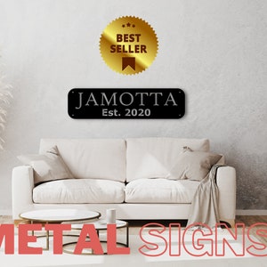 Personalized Metal Sign, Custom Sign, Make Your Own Commercial, Business, Housewarming Raw Steel Decor image 2