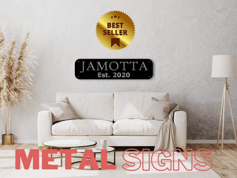 Personalized Metal Sign, Custom Sign, Make Your Own Commercial, Business, Housewarming Raw Steel Decor image 2
