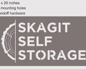 Letrero metálico grande personalizado, 40 x 20 pulgadas, logotipo comercial