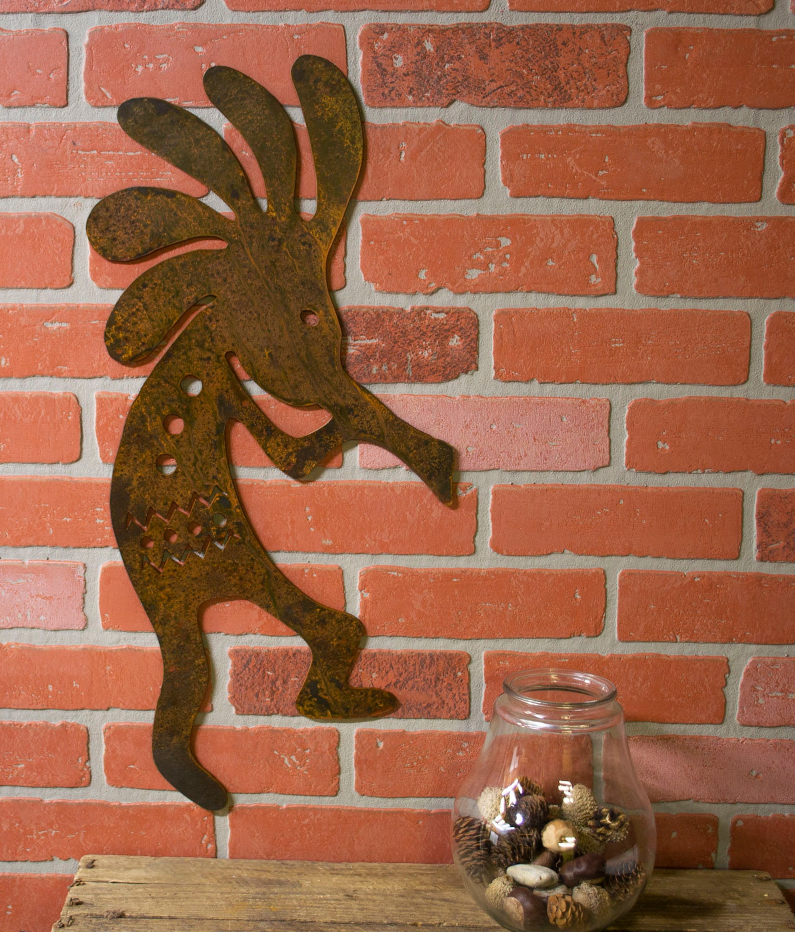 Kokopelli Southwestern Metal Rustic Wall Art Home Decor Etsy