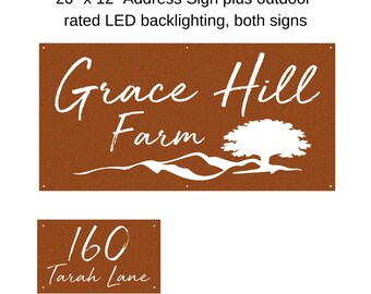 Letrero de dirección personalizado y actualización de letrero