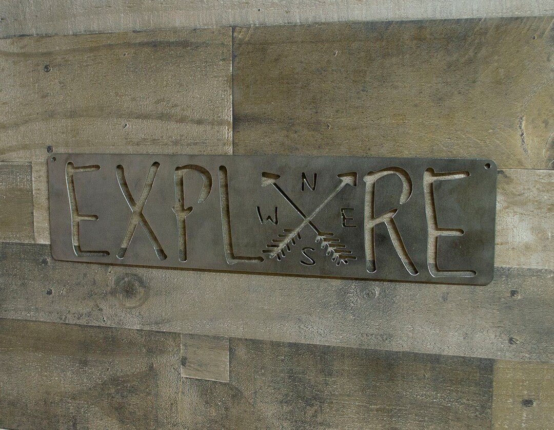 Explore Metal Sign, Industrial Decor, Hiking, Cabin, Lodge Decor - Etsy
