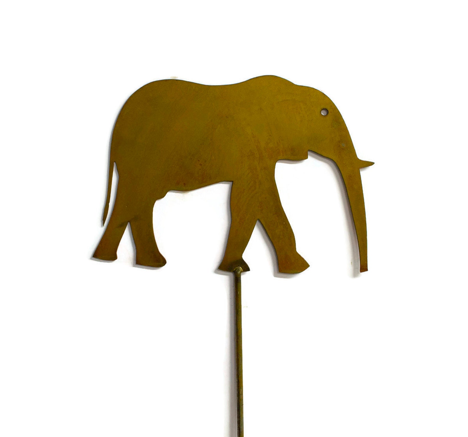 Elephant Metal Yard and Garden Stake Safari Animal Decor Etsy
