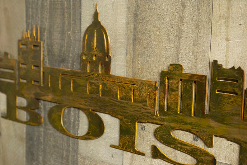 Decoracion De Pared De Metal Boise Skyline Idaho Arte De Etsy