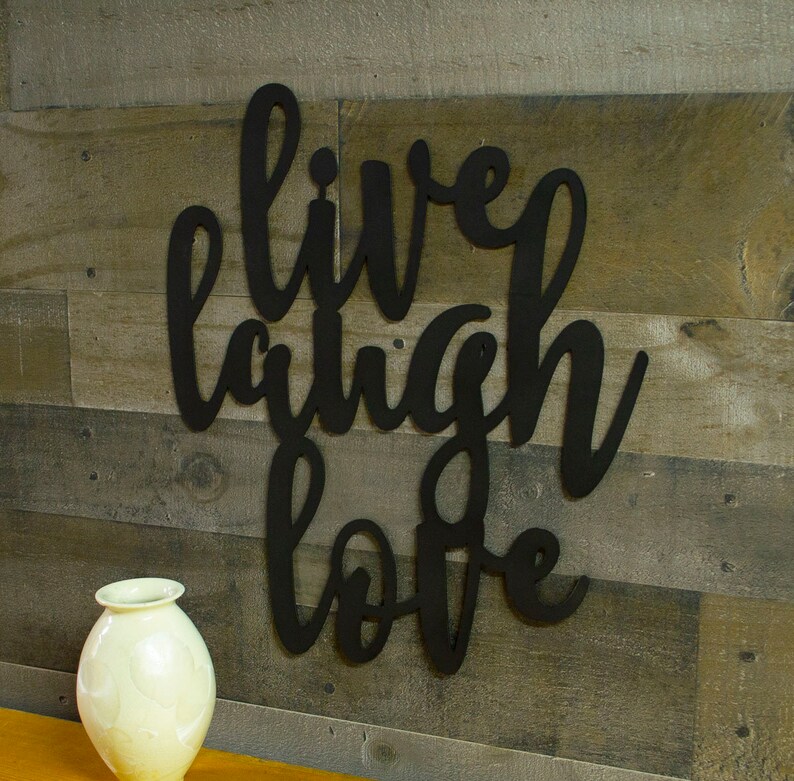 Live Laugh Love Metal Sign Farmhouse Decor Sayings Etsy