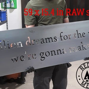 Personalized Metal Sign, Custom Sign, Make Your Own Commercial, Business, Housewarming Raw Steel Decor image 8