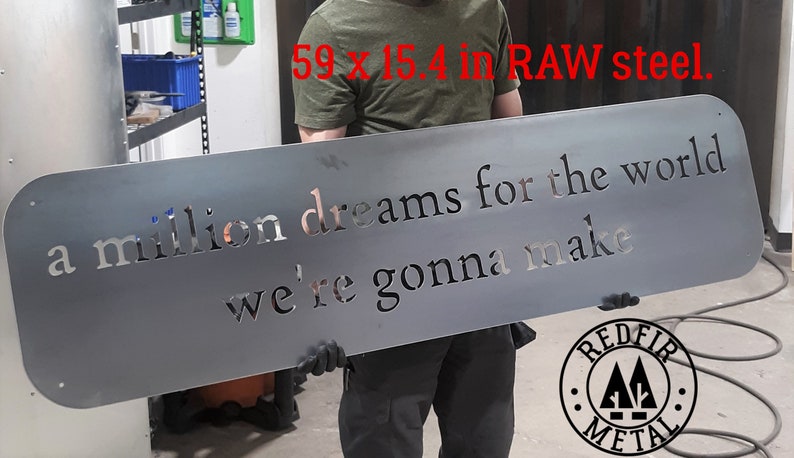 Personalized Metal Sign, Custom Sign, Make Your Own Commercial, Business, Housewarming Raw Steel Decor image 8