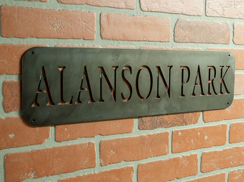 Personalized Metal Sign, Custom Sign, Make Your Own Commercial, Business, Housewarming Raw Steel Decor image 1