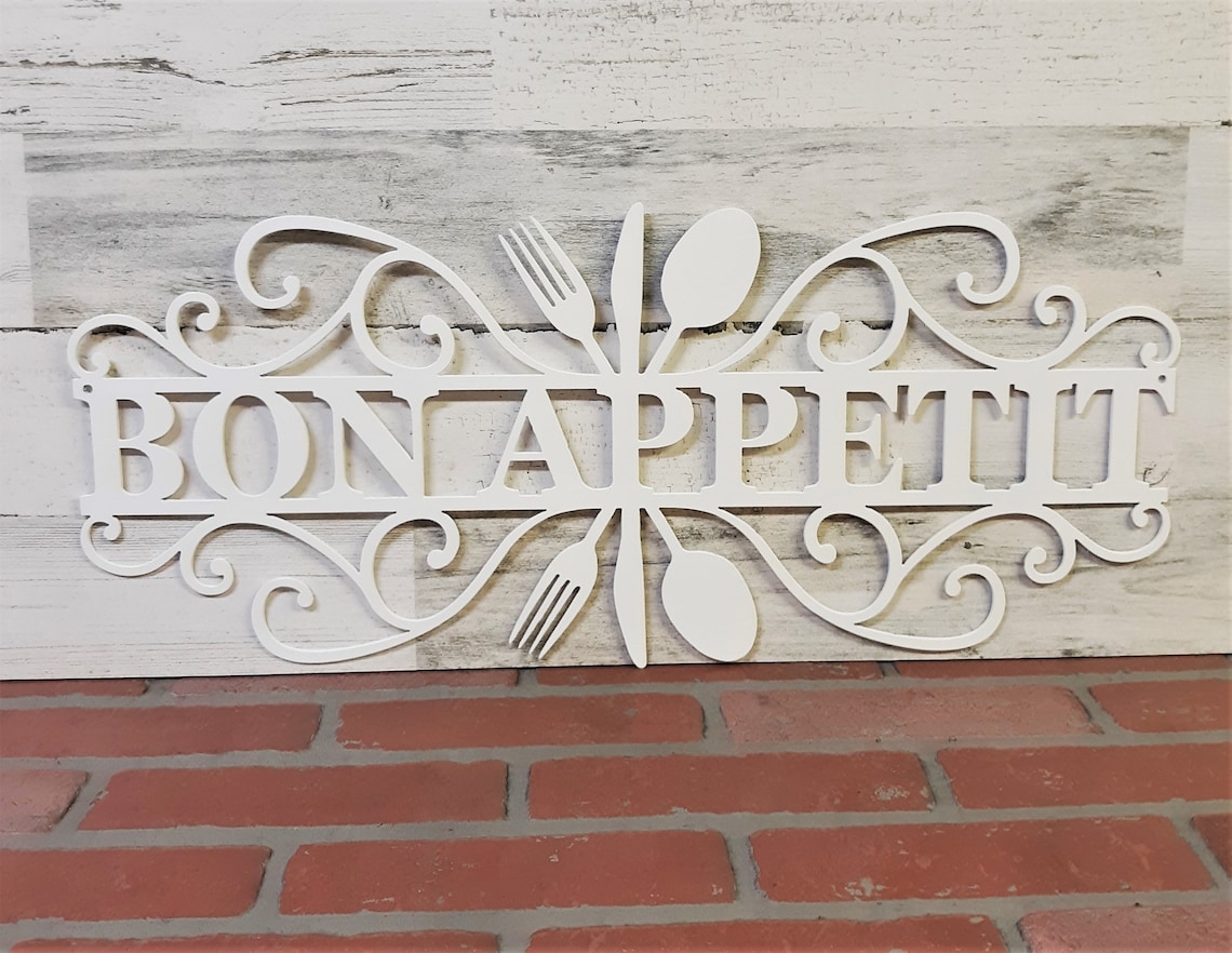 Bon Appetit Metal Sign Kitchen Wall Decor Mothers Day Gift Etsy