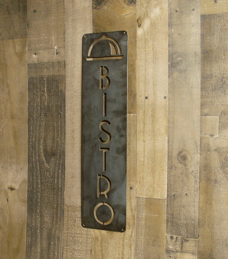 Bistro Vertical Sign Metal Sign Kitchen Decor Cooking Etsy