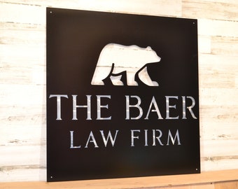 Custom steel office signs - Lobby welcome design - Outdoor custom sign - Custom business logo - Reception sign - Large steel logo