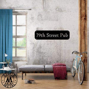 Personalized Metal Sign, Custom Sign, Make Your Own Commercial, Business, Housewarming Raw Steel Decor image 3