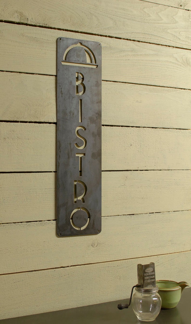Bistro Vertical Sign Metal Sign Kitchen Decor Cooking Etsy