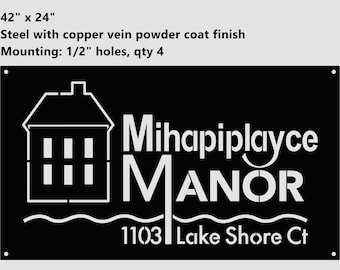 Letrero metálico personalizado para direcciones, números de casa de acero personalizados, letrero moderno para exteriores, placa de acero cortada con láser, números para el hogar.