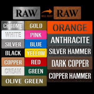 Personalized Metal Sign, Custom Sign, Make Your Own Commercial, Business, Housewarming Raw Steel Decor image 9