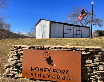 Letrero comercial de metal personalizado: Letrero de dirección personalizado con recubrimiento en polvo