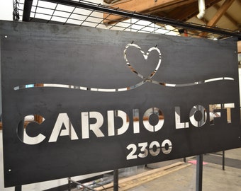 Letreros comerciales metálicos - Acero con logotipo personalizado - Letrero de recepción - Área del vestíbulo - Letrero de edificio exterior