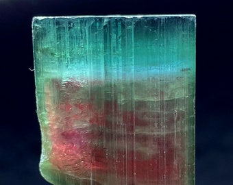 33*6*5 mm Tourmaline Crystal Terminated And Undamaged Bi Color Tourmaline Crystal From Afghanistan 10.30 Carats