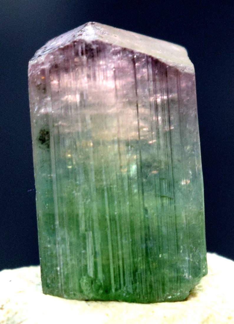 24.40 carats Terminated Bi Color Natural Tourmaline Crystal from Paprok 19*11*13 mm Tourmaline Crystal