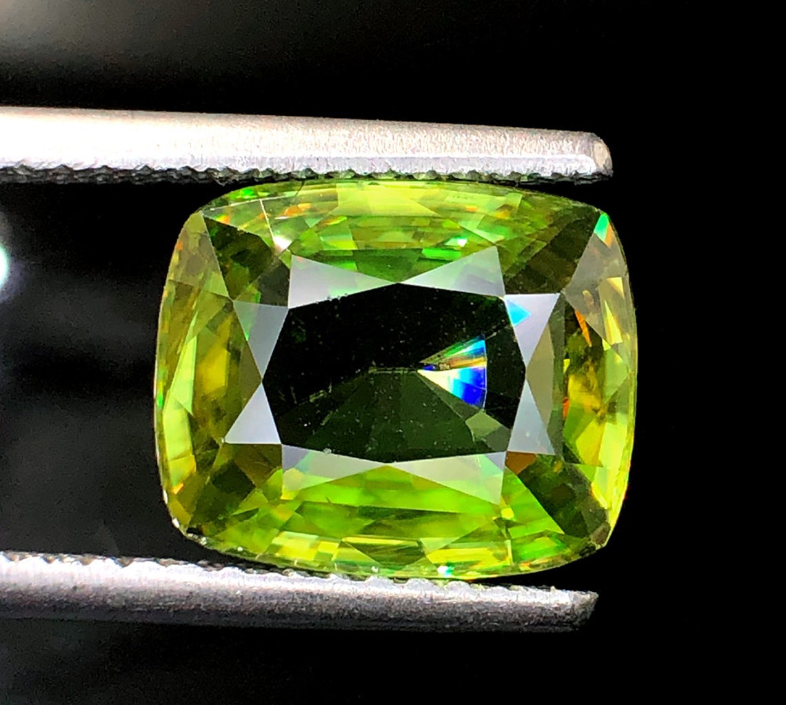 Sphene Natural Full Fire Sphene Titanite Loose Gemstone Etsy