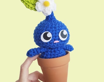 Blue Potted Sprout Plushie