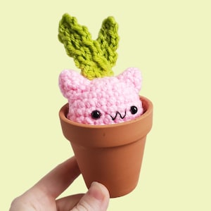 Tiny Pink Potted Hoppip Plant Plushie