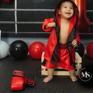 Custom Baby Boxing Set – Newborn, Birthday, Holiday & Photoshoot Outfit