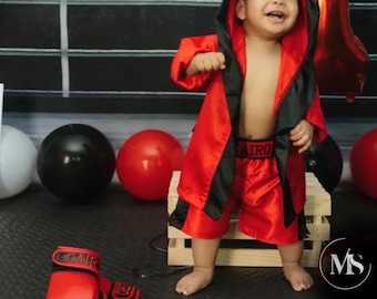Custom Baby Boxing Set – Newborn, Birthday, Holiday & Photoshoot Outfit