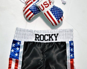 Newborn Boxing Set: Personalized Gloves and Shorts