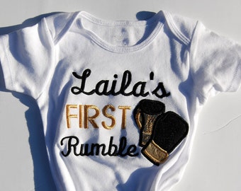 Tiny Champion Baby Boxing Themed Bodysuit: Knockout Style!