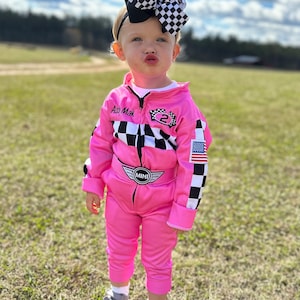 Kids car racing suit, driver racing suit, pilot suit, Baby Race suit, Baby coveralls, Baby Racing outfit, kids racing suit