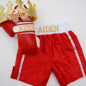 Baby Boxing Set: Gloves, Personalized Shorts, and a Custom Crown!