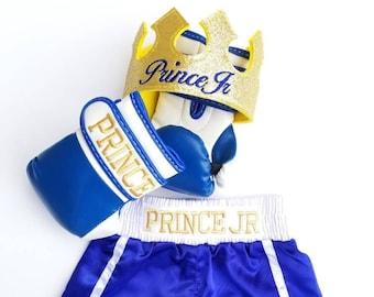 Royal Baby Boxing Set: Personalized Gloves, Shorts, and Crown