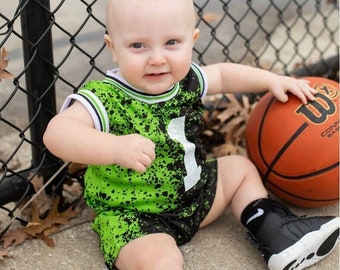 Personalized Baby Basketball Set: Custom Jersey and Shorts set