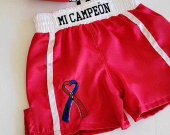 Baby Boxing Set: Personalized Gloves and Shorts for Little Heart Survivor