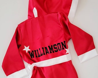 New Style: Baby Boxing Robe with Vinyl Screen Transfer