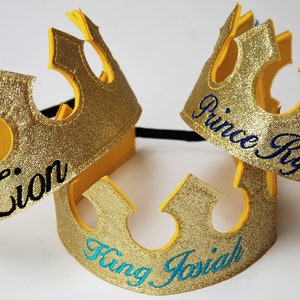 Personalized King Crown/ Knight crown/Prince crown/ Felt crown