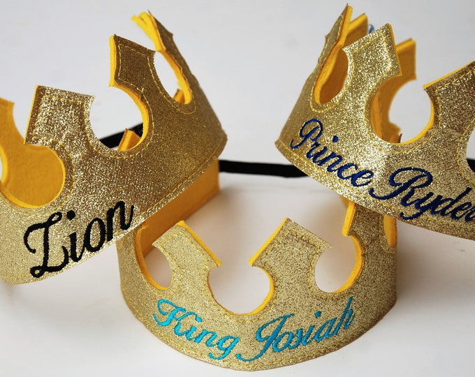 Featured listing image: Personalized King Crown/ Knight crown/Prince crown/ Felt crown