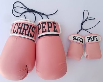 Matching Adult and Baby Boxing Gloves Set