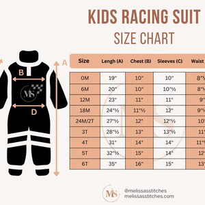 Kinder Rennanzug Kostüm - Baby Fahrer Rennanzug, personalisierte Piloten Overalls mit gesticktem Namen, Kleinkind Car Racer Outfit Bild 10