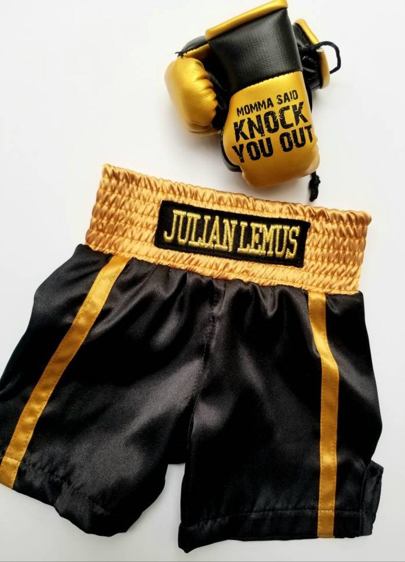 Newborn Boxing Set Gloves and Shorts Personalized Etsy