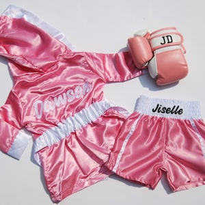 Personalized Baby Boxing Set: Robe, Shorts, and Gloves