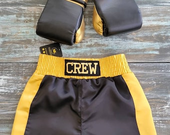 Personalized Baby Boxing Gloves and Shorts Set