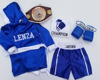 The Ultimate Baby Boxing Fighter Set: Personalized Gloves, Robe, Shorts, and More!