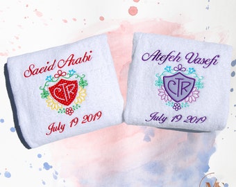 Personalized CTR Embroidered Towels for LDS Baptism Gifts